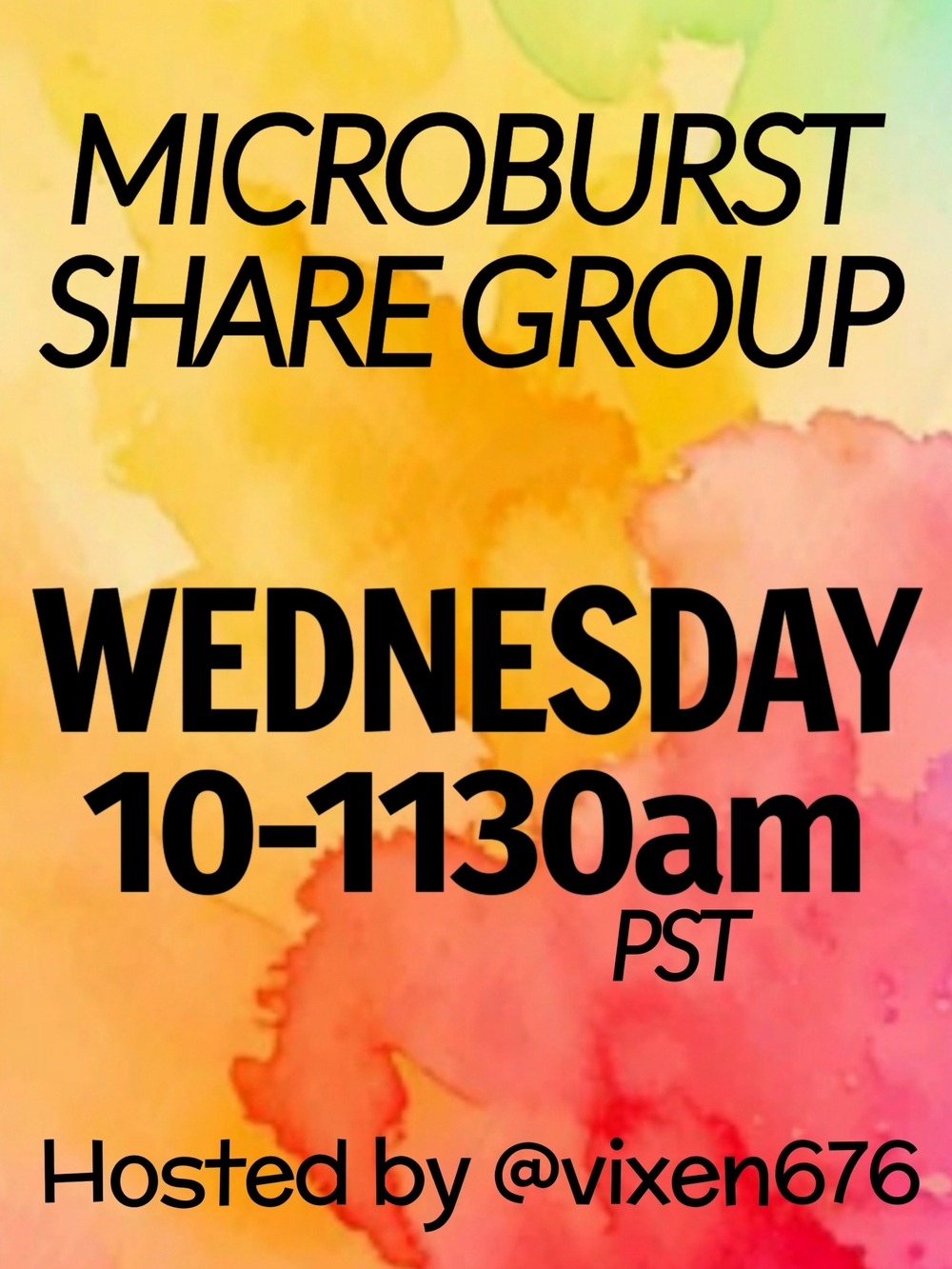 ❌ FULL‼️🧡 WED 10-1130am PST MICROBURST Share Group